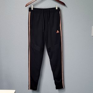 Adidas, black and pink, track pants, size small